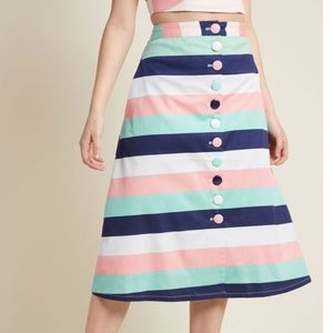 ModCloth pastel stripe skirt - NWT